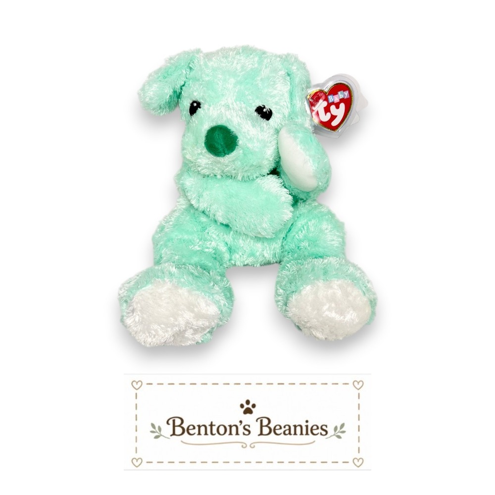 Cuddlepup the Dog Ty Baby W/ Rattle | Tiny First Friend 🍼 | Mint Heart Tag ⭐